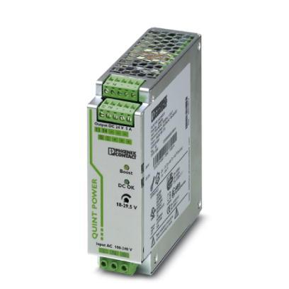 Extract from the online catalog QUINT-PS/ 1AC/24DC/ 5 Order No.: 2866750 DIN rail power supply unit 24 V DC/5 A, primary switched-mode, 1- phase.