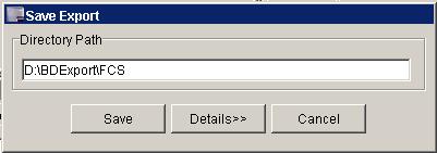 0 as the file version to export. Click OK. The Export Parameter dialog is displayed.