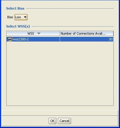 In the Select WSS(s) list specify a WSS name that you wish to define as the backup WSS to the AP.