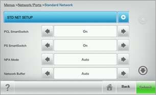 Network SE Menu 3. Select STD NET SETUP.