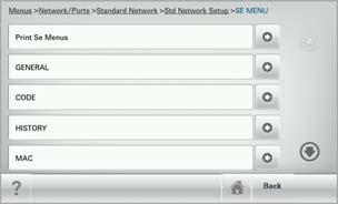 Once in the Standard Network Setup page, press 9, 7 and 6