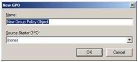2. Expand 'Forest: [The Forest] > Domains > [The Domain]'. Right-click on 'Group Policy Objects' and select 'New' 3.