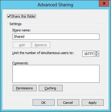 'Advanced Sharing ' 4.