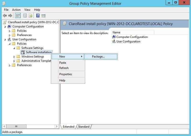5. Expand 'User Configuration > Policies >