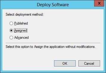 7. In the dialog that appears select 'Assigned'