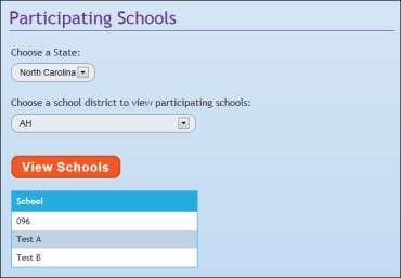 K12PaymentCenter.com District Admin User Manual 13 Select a state from the Choose a State dropdown list.