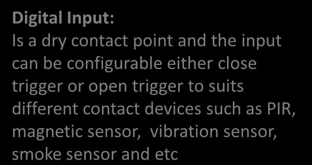 HIO digital input and digital output connector (Alarm Monitoring Application) Input 2 Input 1 Input 4 Input 3 Input 6 Input 5 Input 8 Input 7 IN1 IN2 GND IN3 IN4 GND