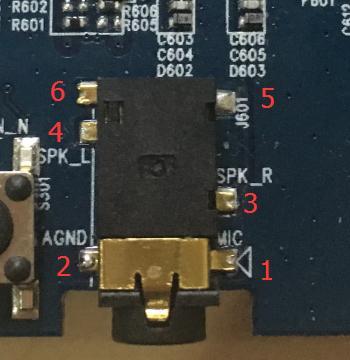 4.5.2.2. Earphone Interface (J601) Audio interface J601 is designed for earphones. The names of corresponding pins on EVB are shown in Figure 16.