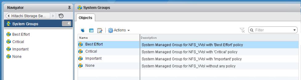 You can perform functions within the Virtual Infrastructure Integrator on System groups including: Snapshot backups of all members of a group Schedule group snapshot backups View all events
