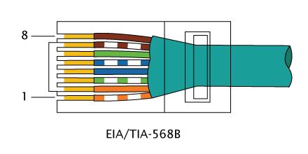 Net 59-5 60-5. TIA/EIA-568A TIA/EIA-568A :-5 RJ-45 TIA/EIA-568B :-5 RJ-45 4 4 5 5 6 6 7 7 8 8 Straight Through - 5-5 TIA/EIA-568B - 5-5. RJ45 TP.