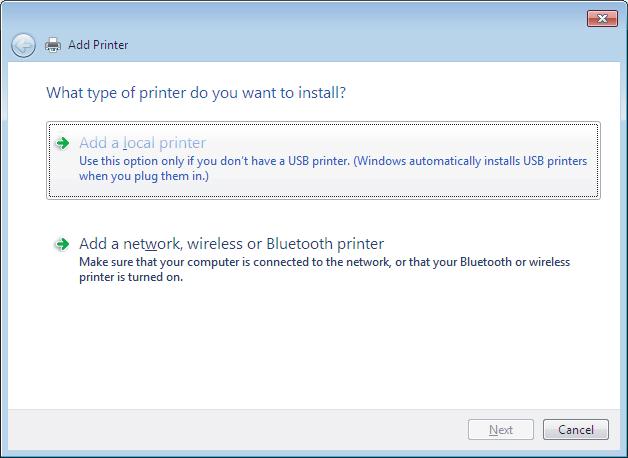 2.INSTALLING PRINTER DRIVERS FOR WINDOWS 3 Click [The printer that I want isn't listed].