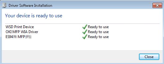 2.INSTALLING PRINTER DRIVERS FOR WINDOWS 6 Select the icon of the multifunction device of the equipment and click [Next]. The installation begins.