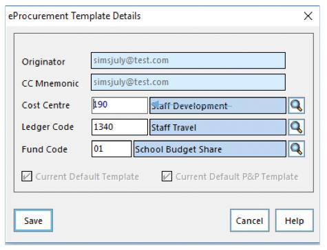 3.2 Proceed to Tab 9 eprocurement Template and add a new ledger by clicking the Click 3.