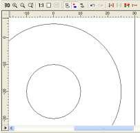 Set the Circle centre as X 0 Y 20, Radius as 25 and press Create. Change the Circle radius to 10, and press Create and then Close.