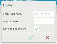 your Control Panel) and HomeControl+ App password created in step 1.
