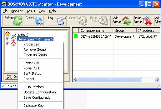 H. System Management Functions XTC Monitor provides various thin client system control and management features.