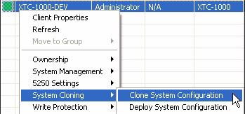 1. Clone a System Configuration Right-click on a thin-client