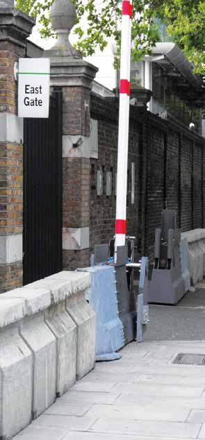 Integrated Systems Vehicular Access - PAS 68 Rising Arm Barriers & Blockers Where vehicular access is required the SecureGuard barrier system can be enhanced by the addition of manual rising arm