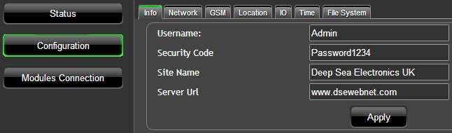 The Gateway Device ID is located under the Status Info section of the DSEGateway configuration.
