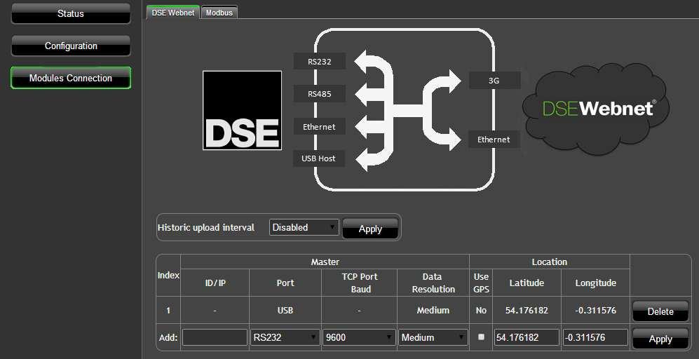 DSE Controller status, see section for more details.