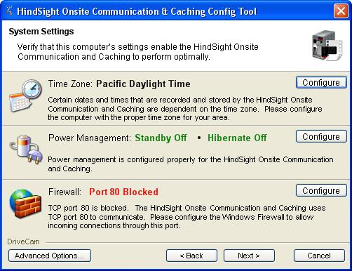 Step 5 Configure the System Settings. Time Zone The proper time zone for your area should be displayed. If not, click the Configure button to change this setting.