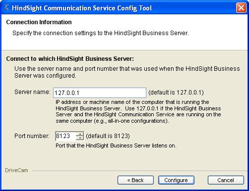 Configure the HindSight Communication Service Step 1 In the ASP.NET / IIS Registration window, click Next (this window is not always displayed).