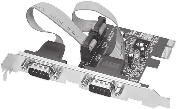 Package Contents 2-Port RS232 Serial PCIe with 16950 UART Driver CD Quick installation guide Layout Stripe