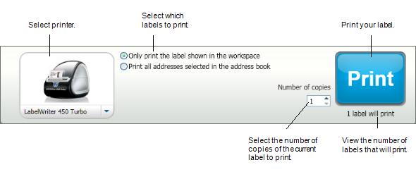 Tour DYMO Label v.8 See the total number of labels that will print. Print your labels.