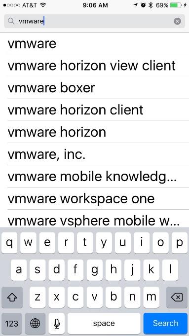 Accessing the Virtual Workspace Via the Horizon App (ios) Installing