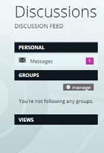 always notified when a discussion takes place. You can also share workspaces with a group.