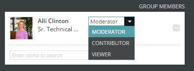 to all Hubble users 5. Add members and their roles. a. Moderator - Can add/remove group
