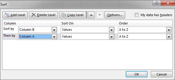Custom Sorting 21 Click the small triangle again in the upper left corner to highlight all of the data and then click Sort and Filter and choose Custom Sort 22 Choose Add Level and