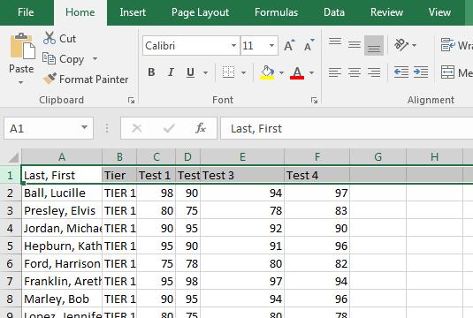 Through the sort box, you can sort by any column. A HINT, if you select only one column, it sorts only that column, not the entire document.