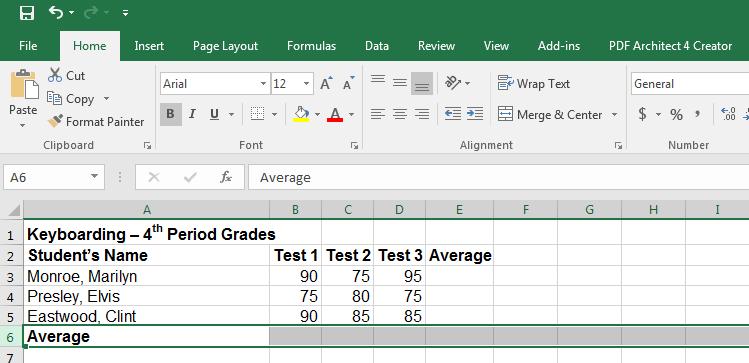 Changing Cell Size 1. Point with your mouse between the A and B columns.
