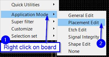 26. To move components either open the Placement Dialog again or go into Placement mode where clicking a component will initiate a component move