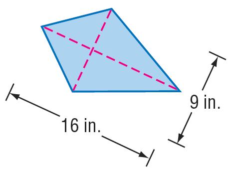 One diagonal of a kite is twice as long  If