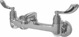 P0-RC Service Sink Fitting, Wall Mount P0-RC Specification: Commercial grade service sink fitting with colour indexed " metal blade handles, Dial-ese cartridges and a /" hose end outlet.