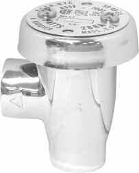 P0 Backflow Preventer, Exposed /" P0 Specification: Commercial grade cast brass exposed backflow preventer includes a resilient polished chrome plated finish, hooded vent cap and /" NPT connections.