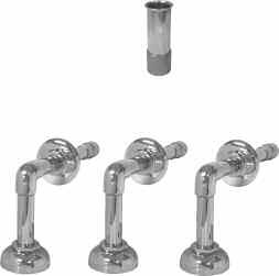 P Flush Pipe Assembly, Units P Specification: Commercial grade flush pipe assembly for use with concealed tank and three top inlet urinals.