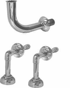 P Flush Pipe Assy, Concealed, Units P Specification: Commercial grade flush pipe assembly for use with exposed flush tank, and two top inlet urinals.