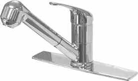 S Solitaire Sink Fitting W/ Spray S Specification: Commercial grade cast brass single lever sink fitting with.0 gpm (. L/min) aerator, pull-out spray, " (0 mm) cover plate,.