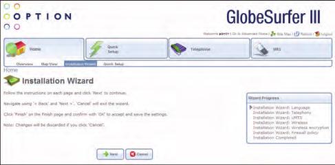 GlobeSurfer III 6 Select the language you want to use.