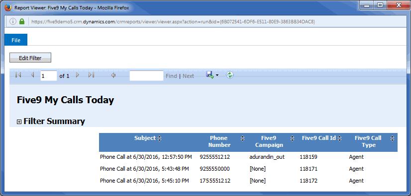 Using the Five9 Softphone Accessing your Daily Activities To sort the columns, click the arrows next to the column names. To see the parameters for the current report, click the + (plus) sign.