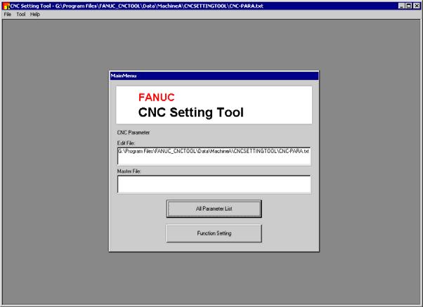 4.3 STARTING THE CNC SETTING TOOL To start the CNC Setting tool, doule-click a desired file.