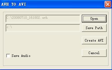 AVI file could be play by Real Media Player and other player in the PC. It is single channel play. 2Click it to select save path. 1Click it to select.avh file.