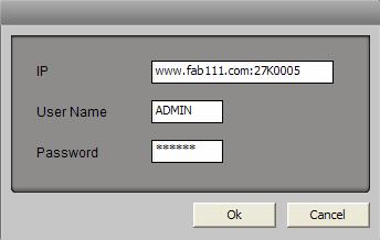 Input DVR IP/domain name and port Input user name Input password The above information