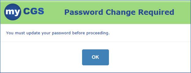 Go to your email and copy the temporary password. 6. Go back to the mycgs login page, and log in with your User ID and the temporary password you received via email.