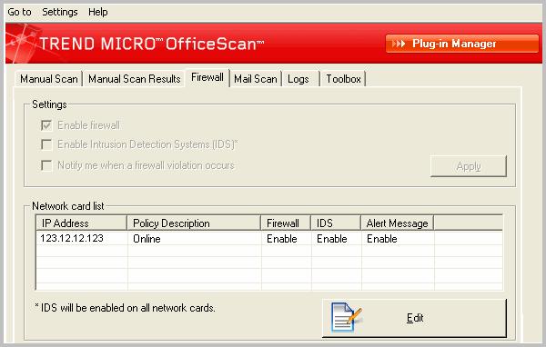 Trend Micro OfficeScan 10 Administrator s Guide OfficeScan Firewall Privileges Firewall privileges allow users to configure their own firewall settings.