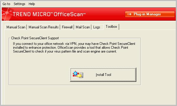 Trend Micro OfficeScan 10 Administrator s Guide Toolbox Privilege When you enable this privilege, the Toolbox tab displays on the client console.
