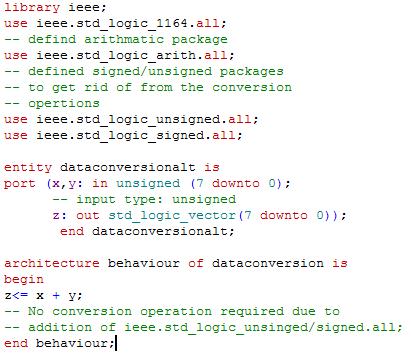 Data Conversion (Alternative Approach) Here the use of ieee.
